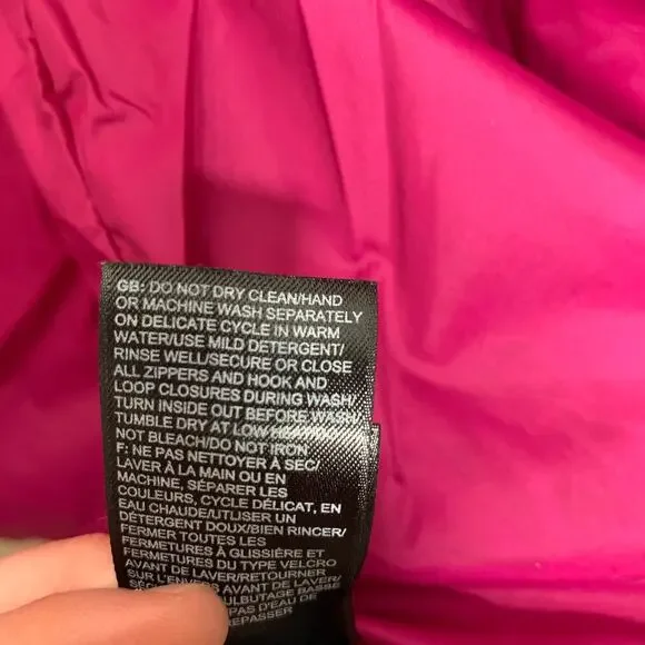 The North Face women’s hot pink Tyndall 550 Down mid-length puffer jacket Medium - Picture 12 of 16